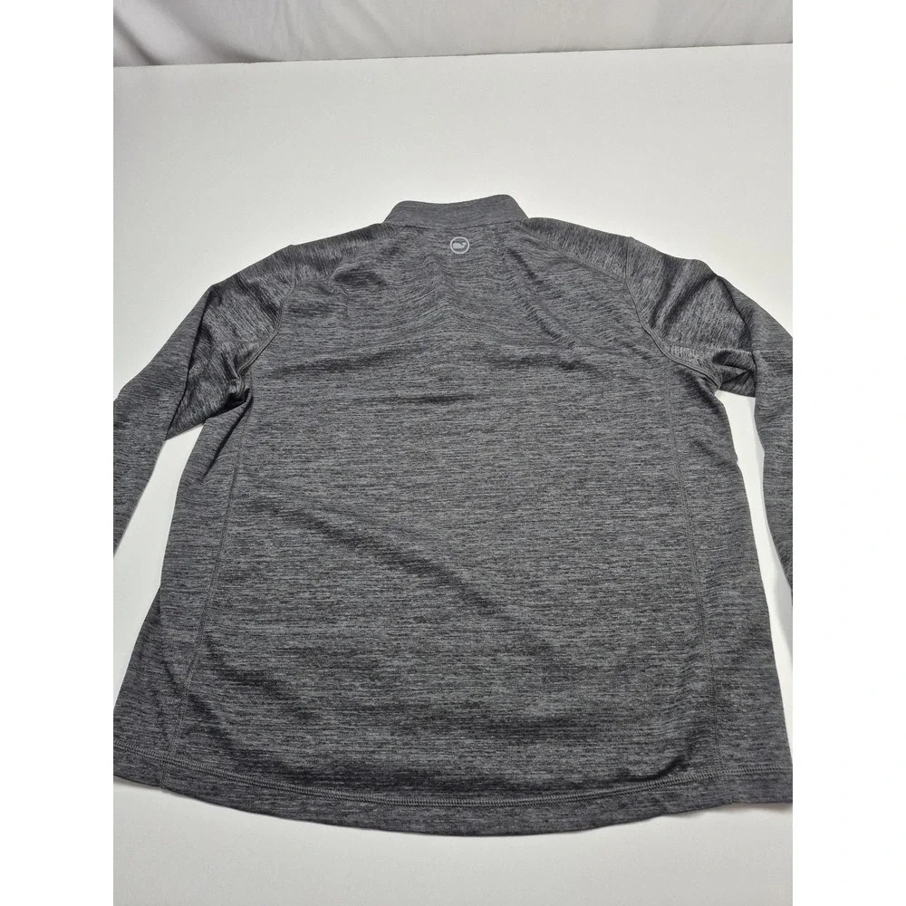 Vineyard Vines Performance Pullover Mens Large Gray 1/4 Zip Long Sleeve Athletic